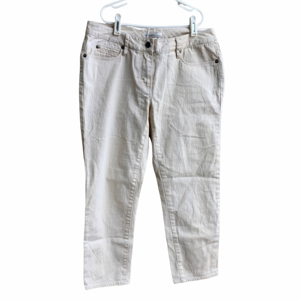 Kenneth Cole New York Off white crop jeans 2